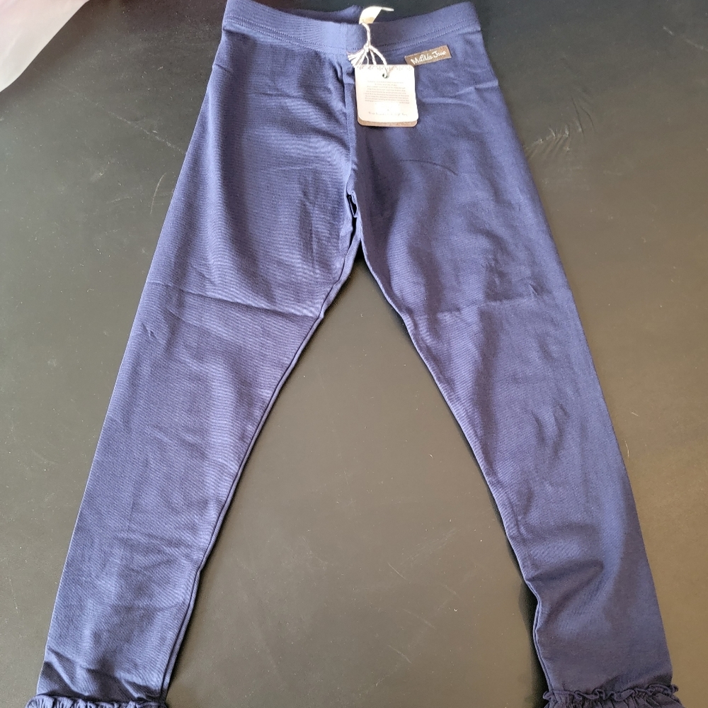 NWT MATILDA JANE NAVY LEGGINGS WITH RUFFLES SIZE 8